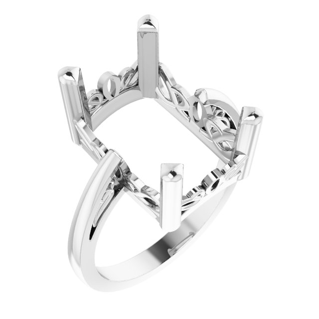Solitaire Scroll Setting® Ring