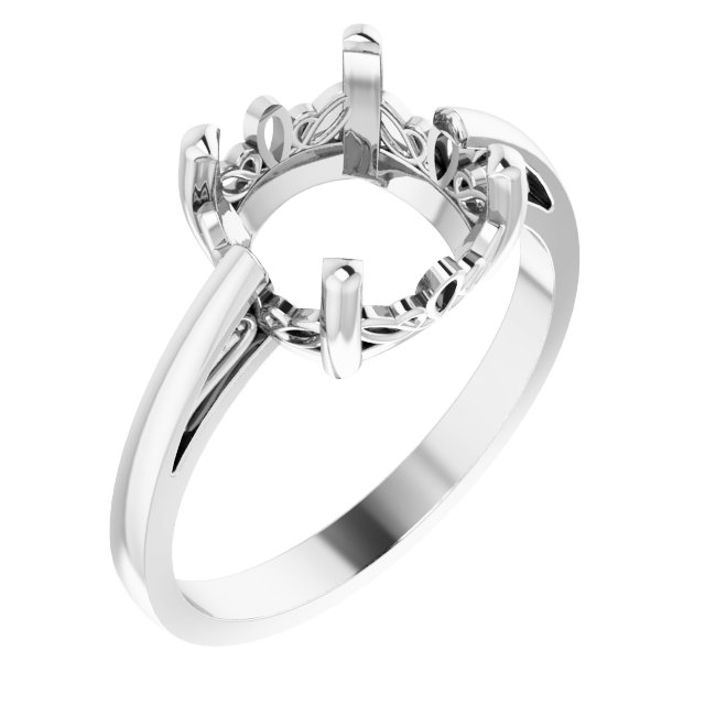 Cushion Scroll Setting® Ring