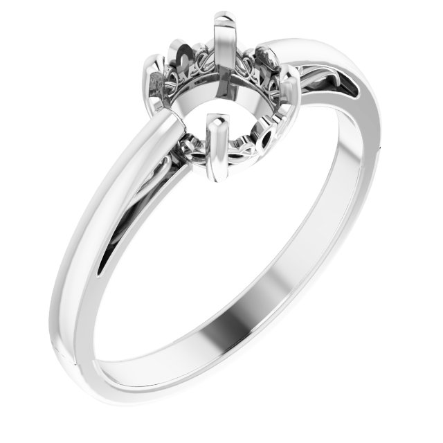 Cushion Scroll Setting® Ring