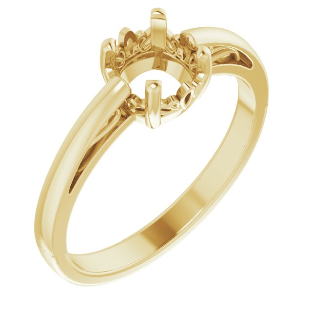 Cushion Scroll Setting® Ring