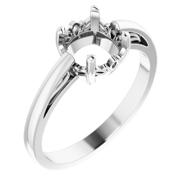 Cushion Scroll Setting® Ring