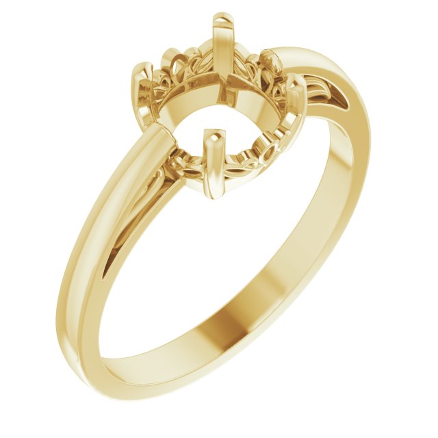 Cushion Scroll Setting® Ring