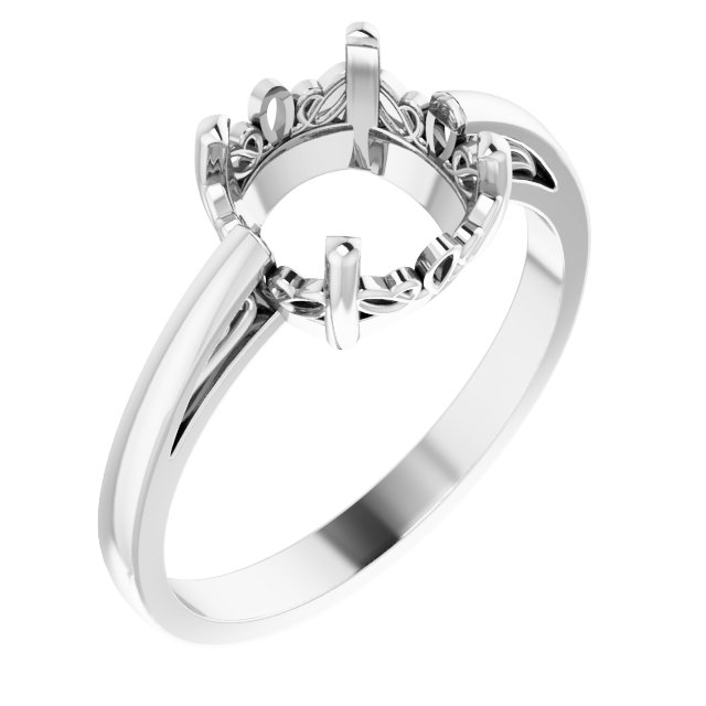 Cushion Scroll Setting® Ring