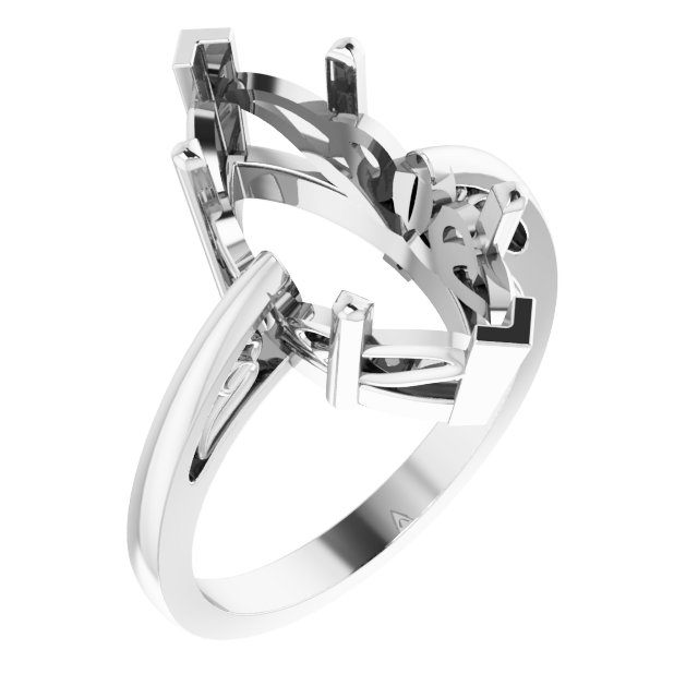 Solitaire Scroll Setting® Ring