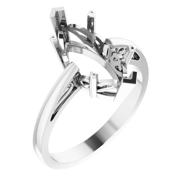 Solitaire Scroll Setting® Ring