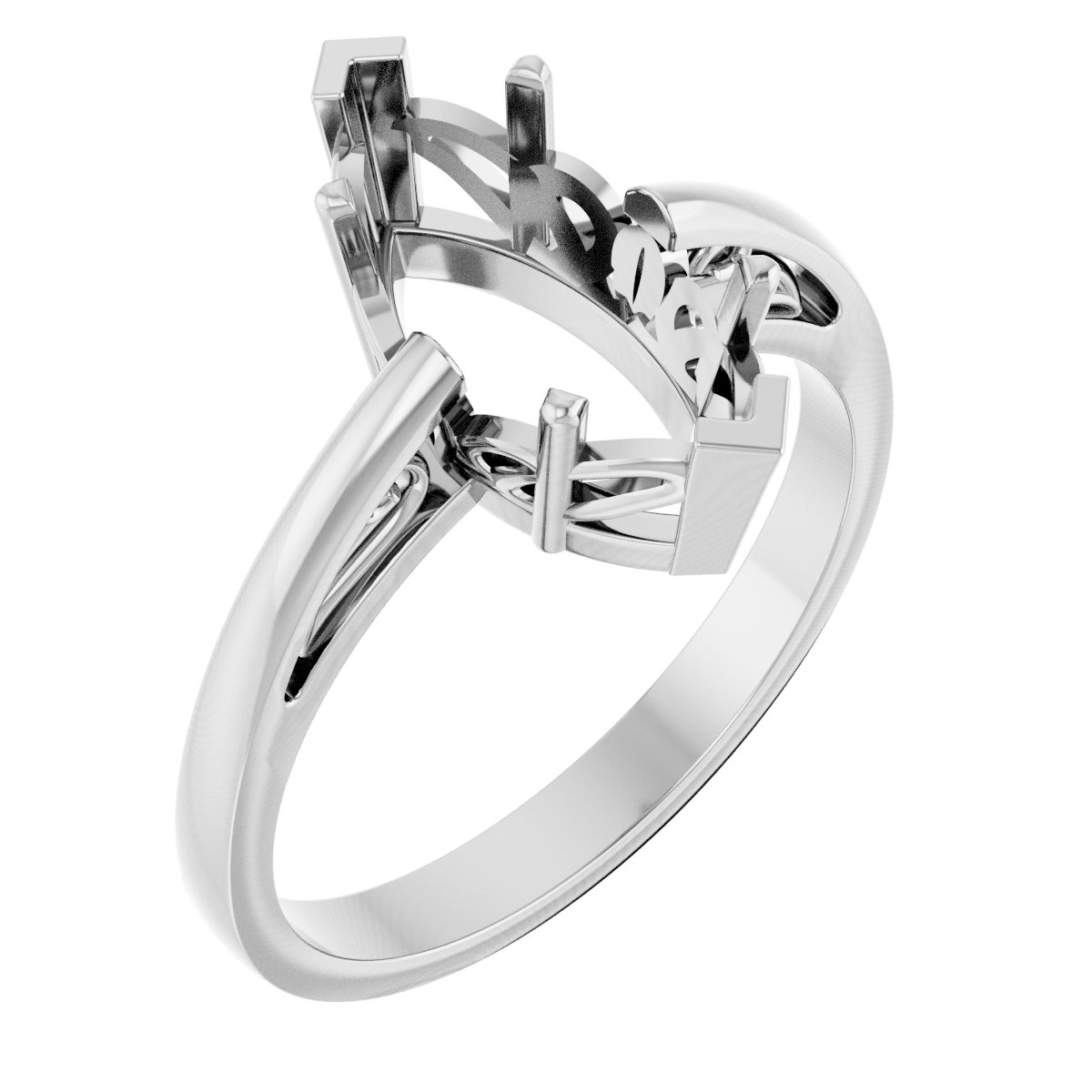 Solitaire Scroll Setting® Ring