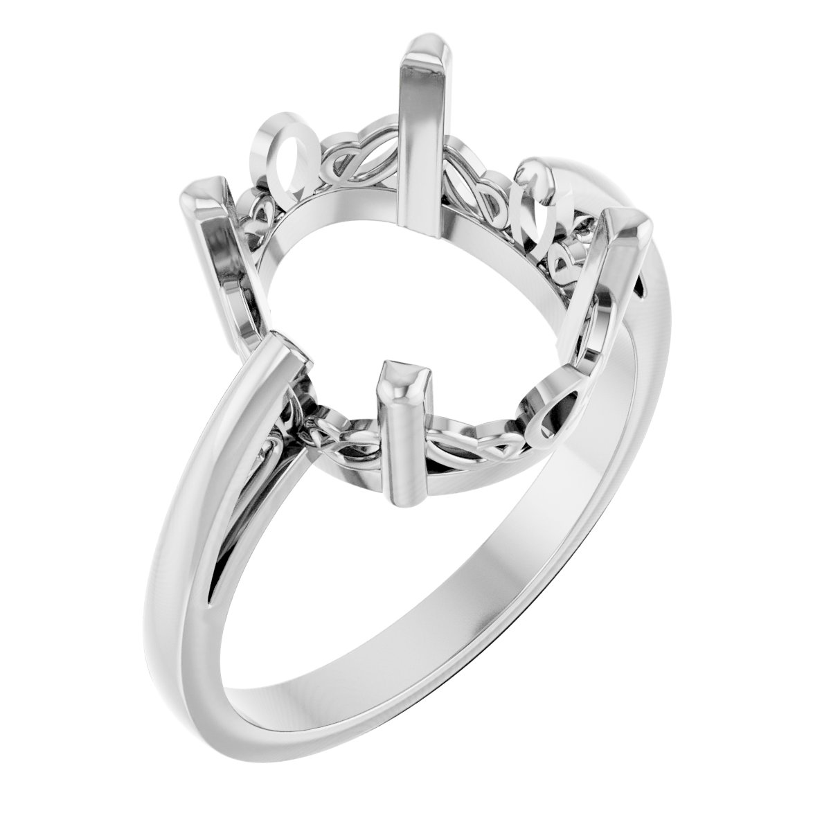 Solitaire Scroll Setting® Ring