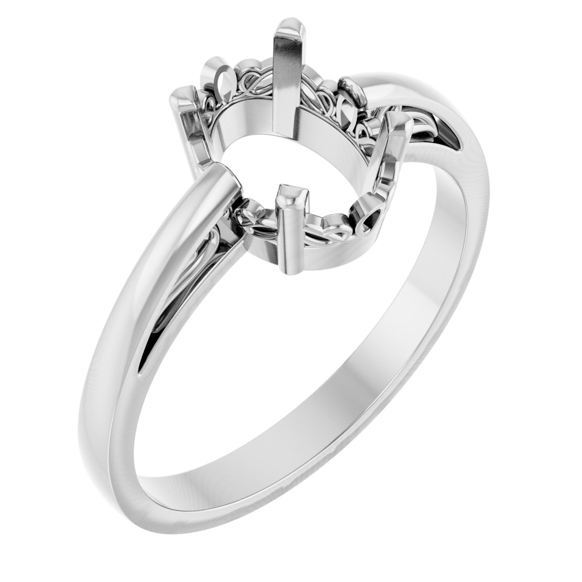 Gemstone Fashion | Solitaire Scroll Setting® Ring