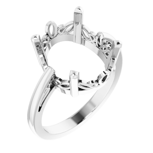 Solitaire Scroll Setting® Ring