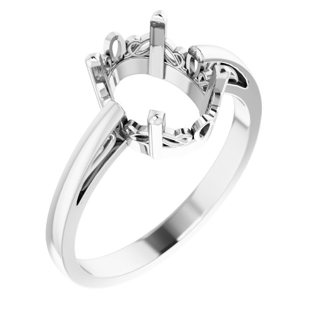 Solitaire Scroll Setting® Ring