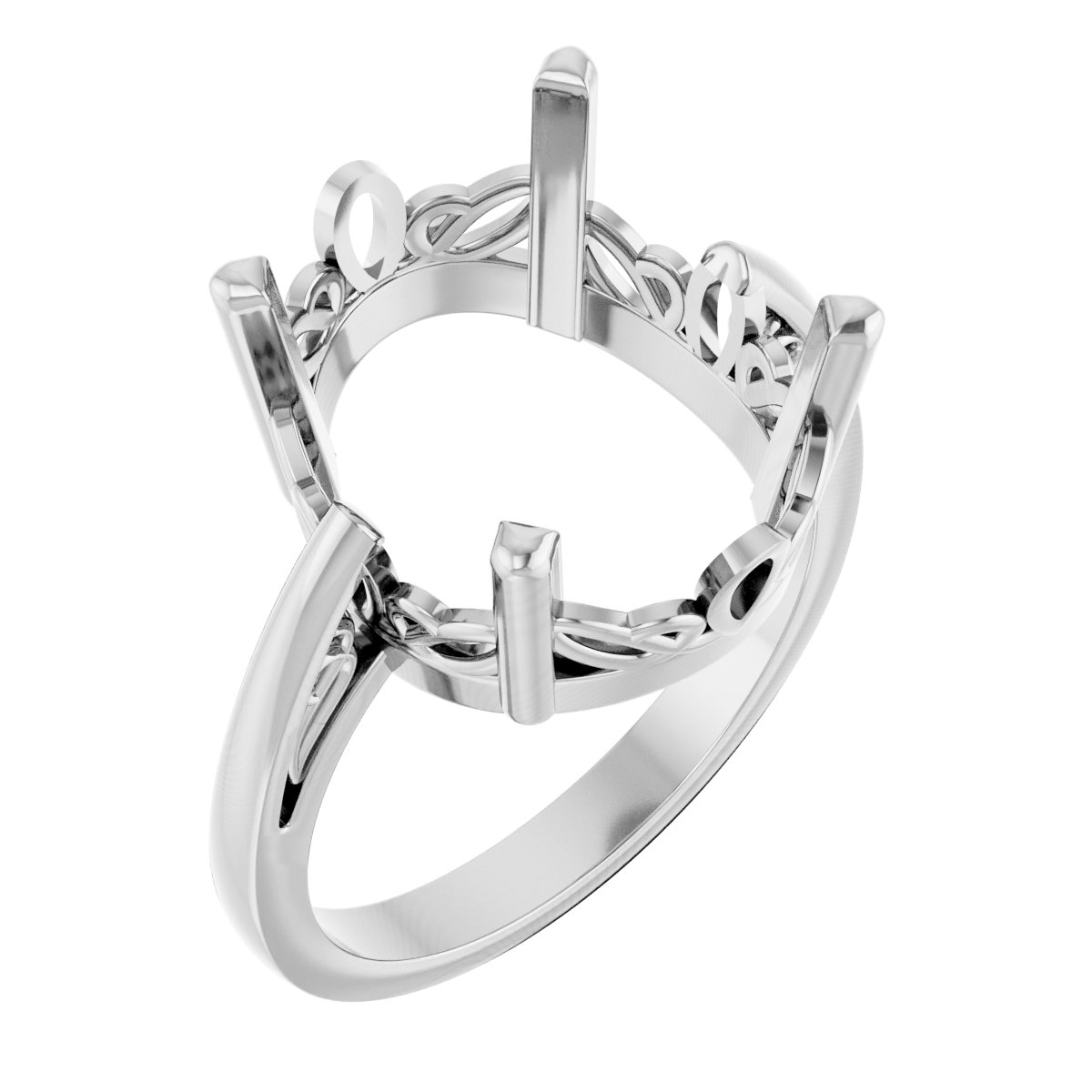 Solitaire Scroll Setting® Ring