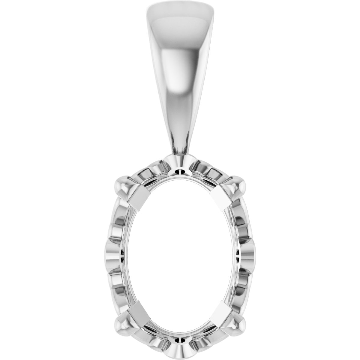 Oval 4-Prong Solitaire Necklace or Pendant