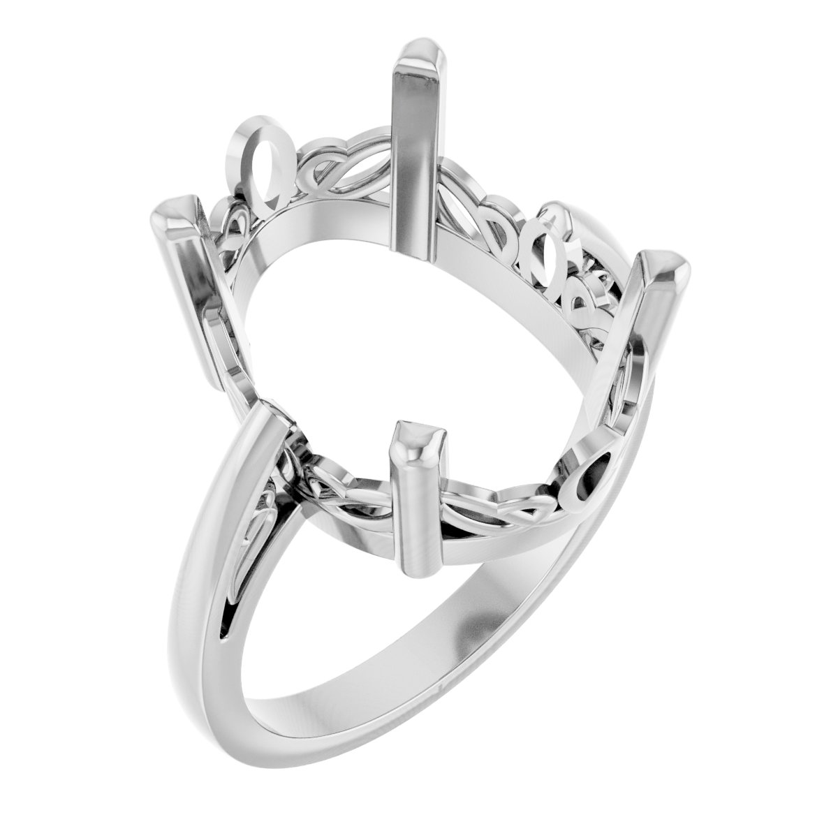 Solitaire Scroll Setting® Ring