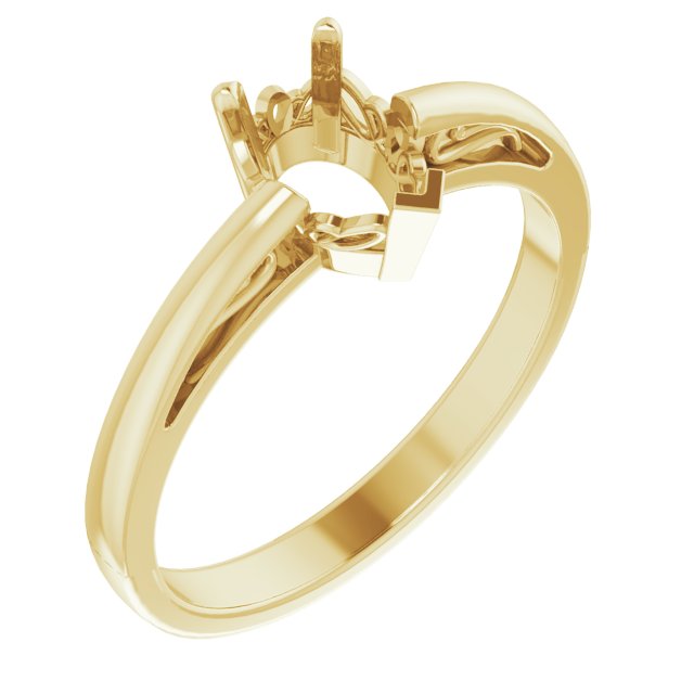 Solitaire Scroll Setting® Ring