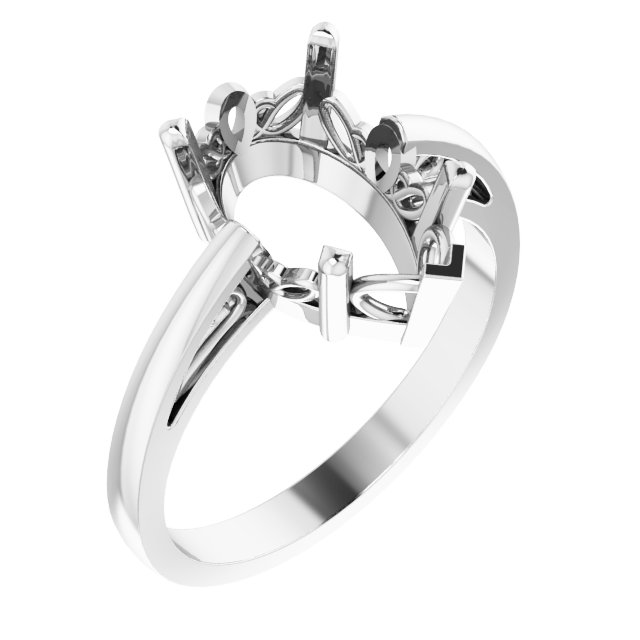 Solitaire Scroll Setting® Ring