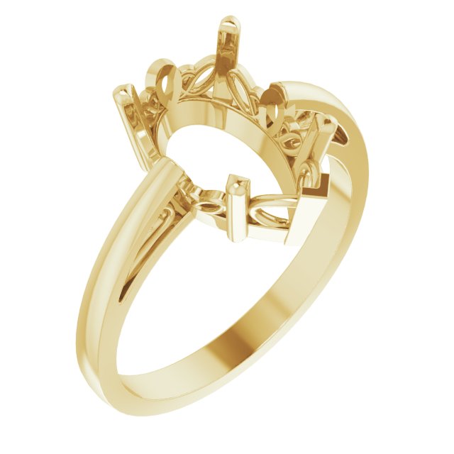 Scroll Setting® Solitaire Ring