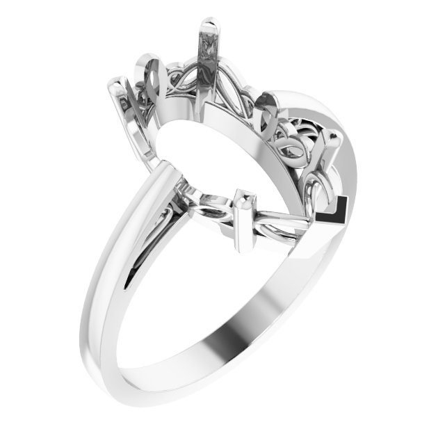 Solitaire Scroll Setting® Ring