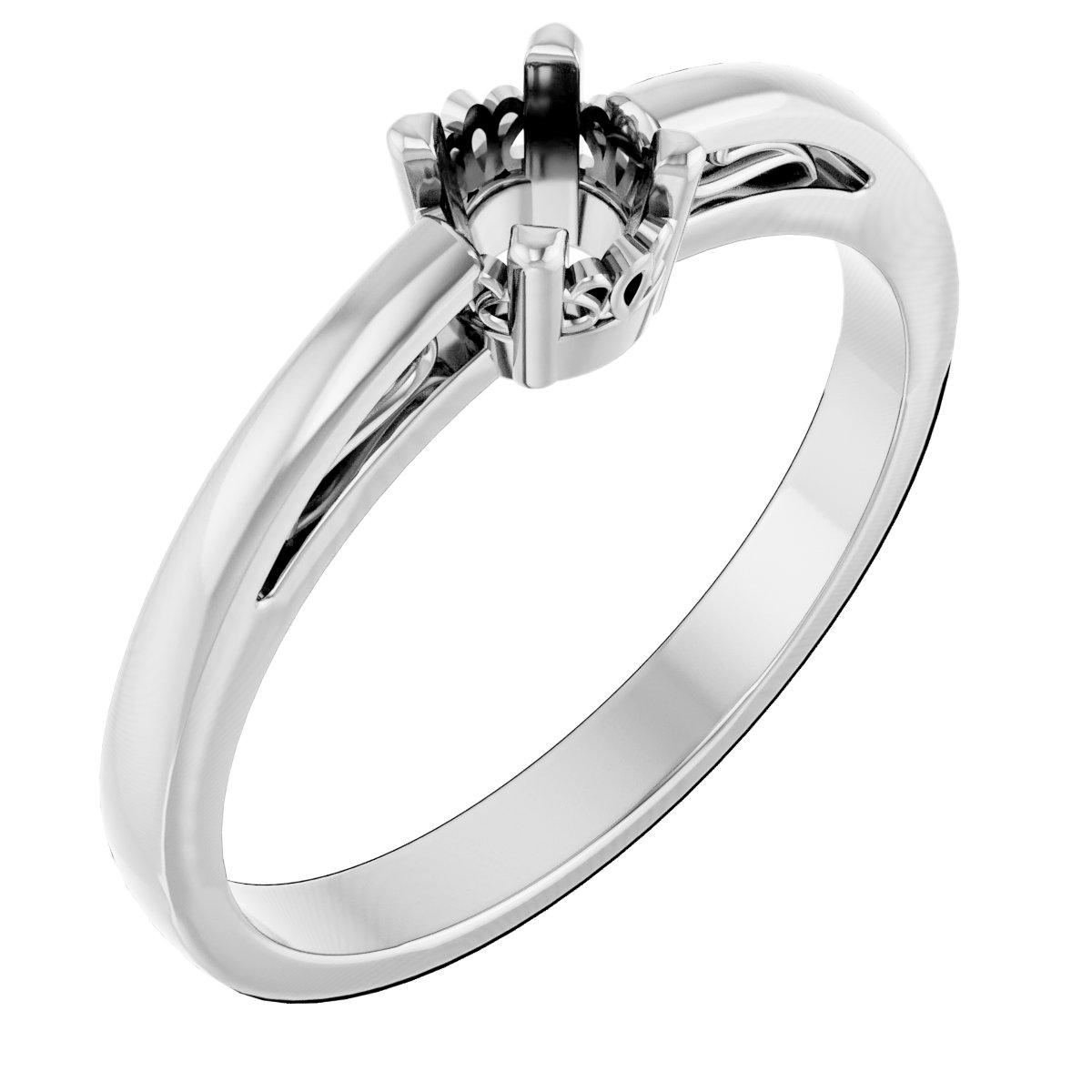 Solitaire Scroll Setting® Ring