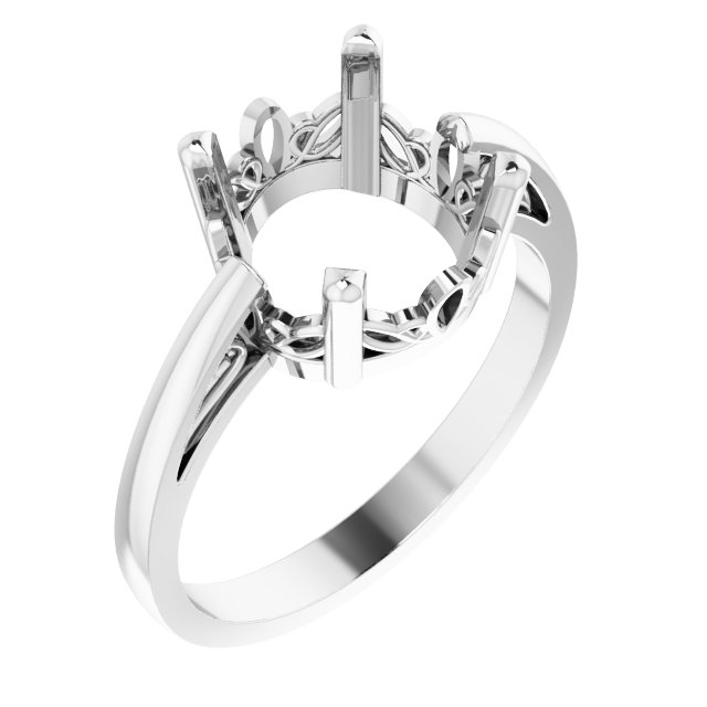 Solitaire Scroll Setting® Ring