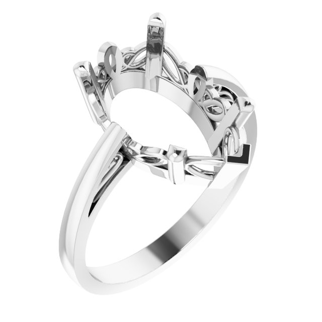 Solitaire Scroll Setting® Ring