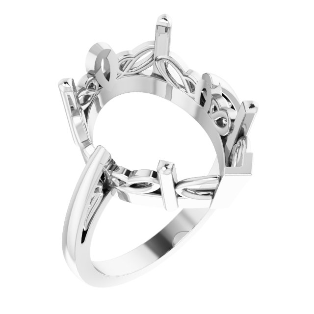 Solitaire Scroll Setting® Ring
