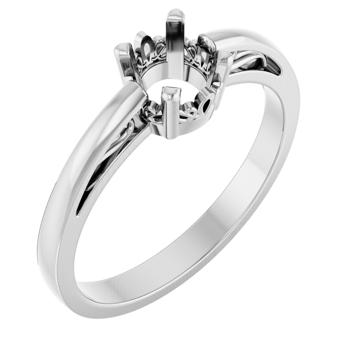 Solitaire Scroll Setting® Ring