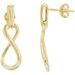 14K Yellow Infinity-Inspired Dangle Earrings