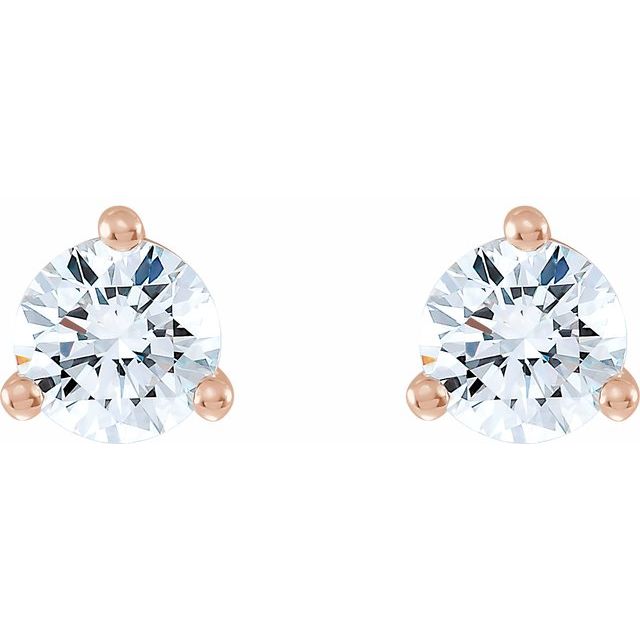 14K Rose 1/6 CTW Lab-Grown Diamond Stud Earrings