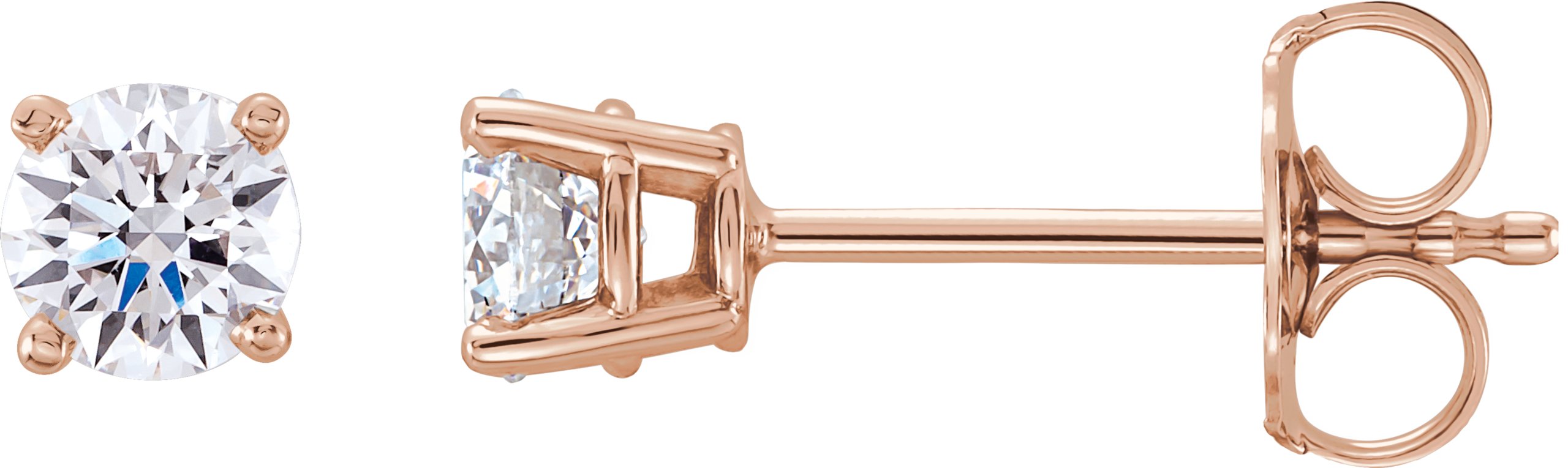 14K Rose .5 CTW Lab Grown Diamond Stud Earrings Ref 17620385