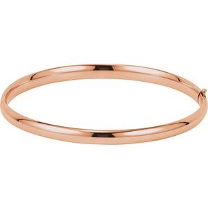 Metal Fashion | Hinged Bangle Bracelet 4.75 mm