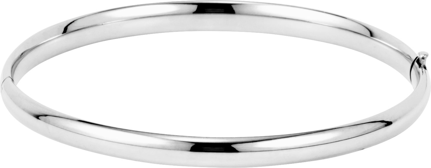 14K White 4.7 mm Hinged Bangle 7