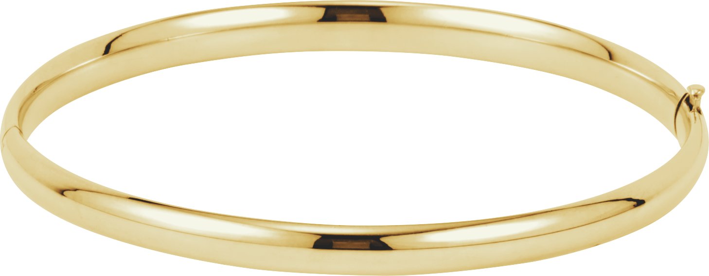 14K Yellow 4.7 mm Hinged Bangle 7" Bracelet