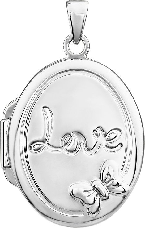 Sterling Silver Oval Love Locket