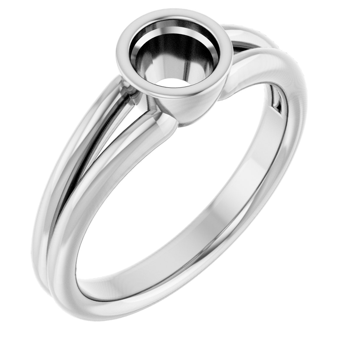Bezel-Set Solitaire Engagement Ring