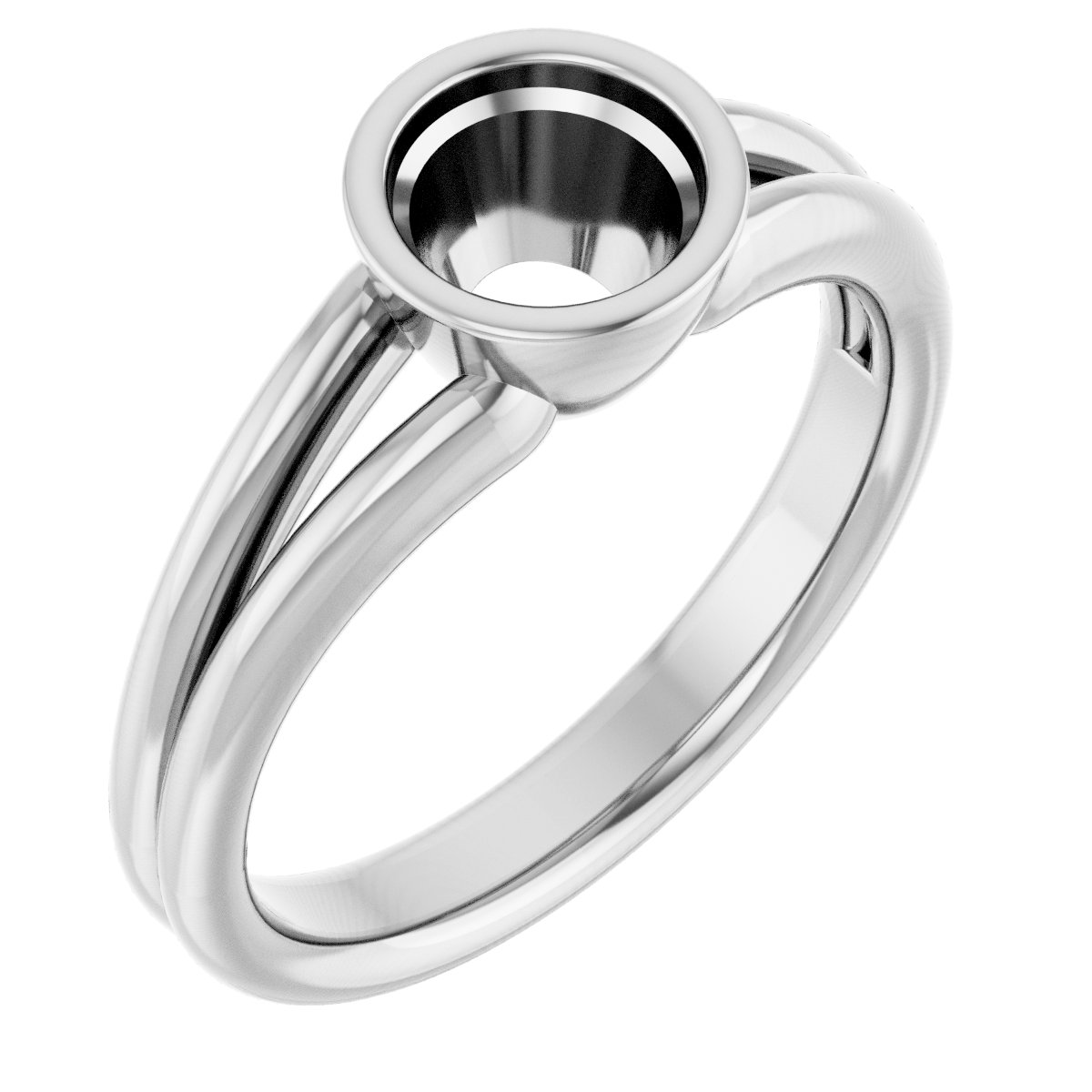 Bezel-Set Solitaire Engagement Ring