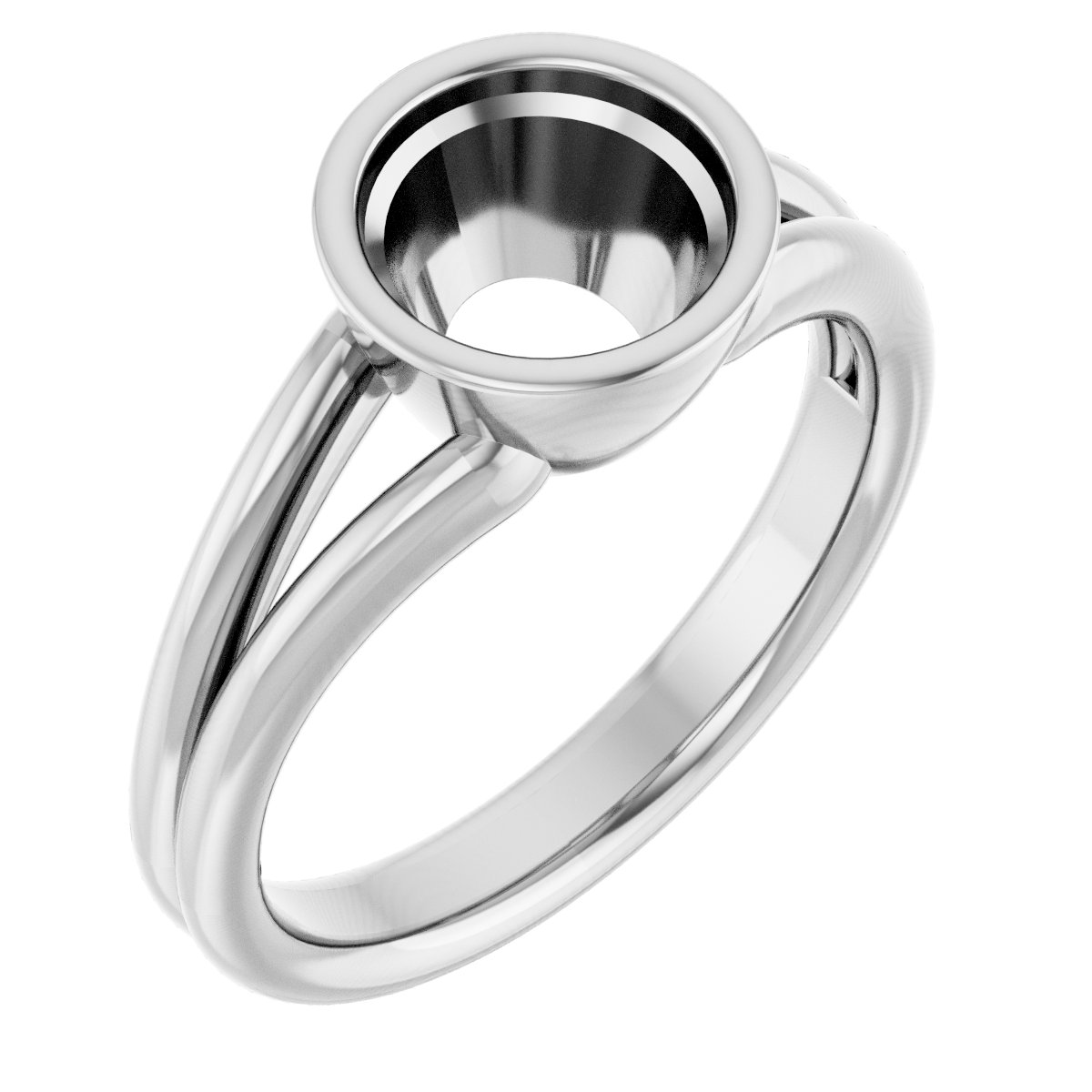 Bezel-Set Solitaire Engagement Ring