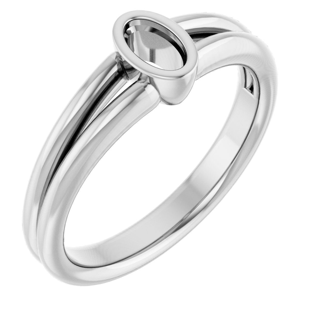 Bezel-Set Solitaire Engagement Ring