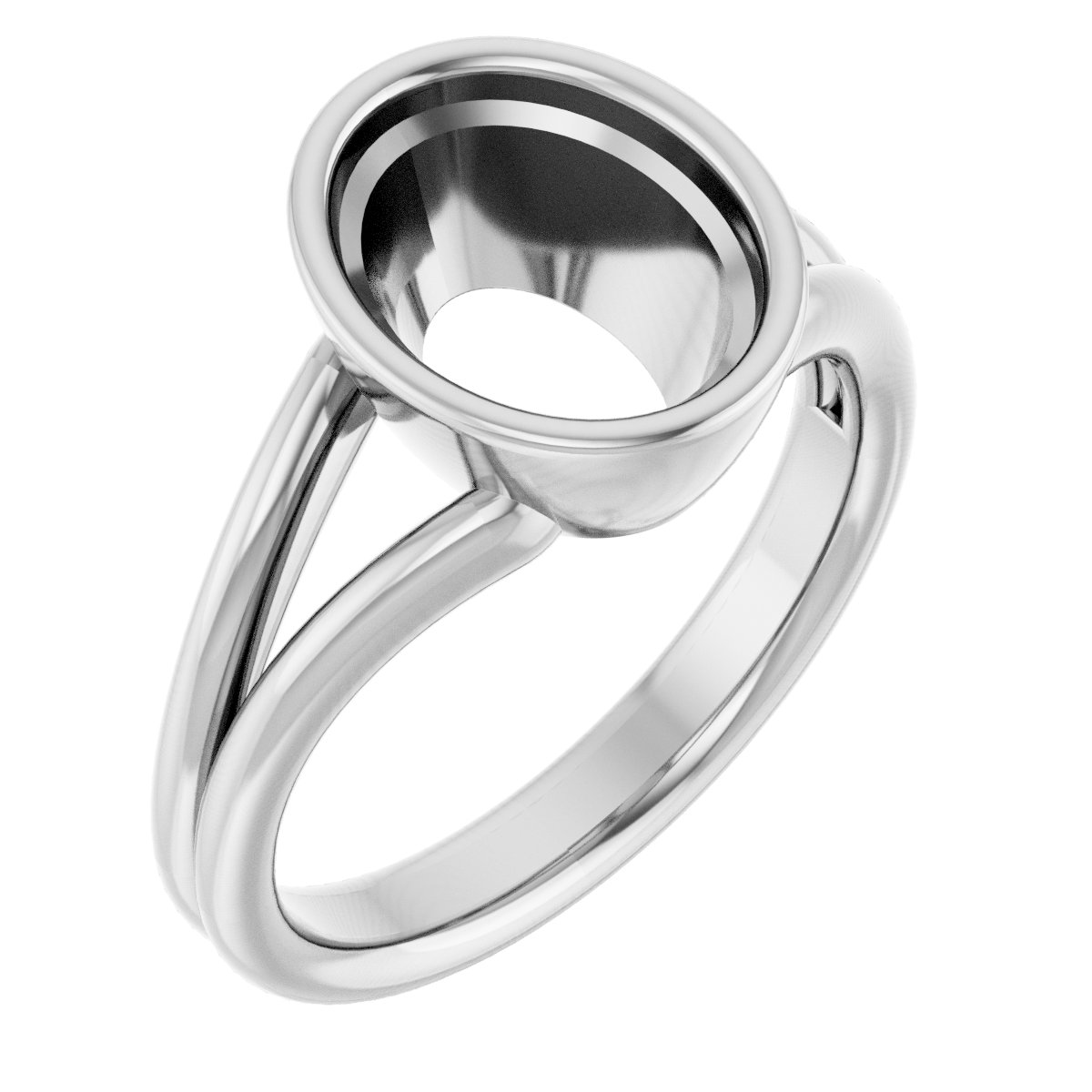 Bezel-Set Solitaire Engagement Ring