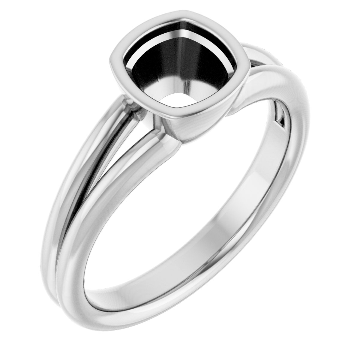Bezel-Set Solitaire Engagement Ring