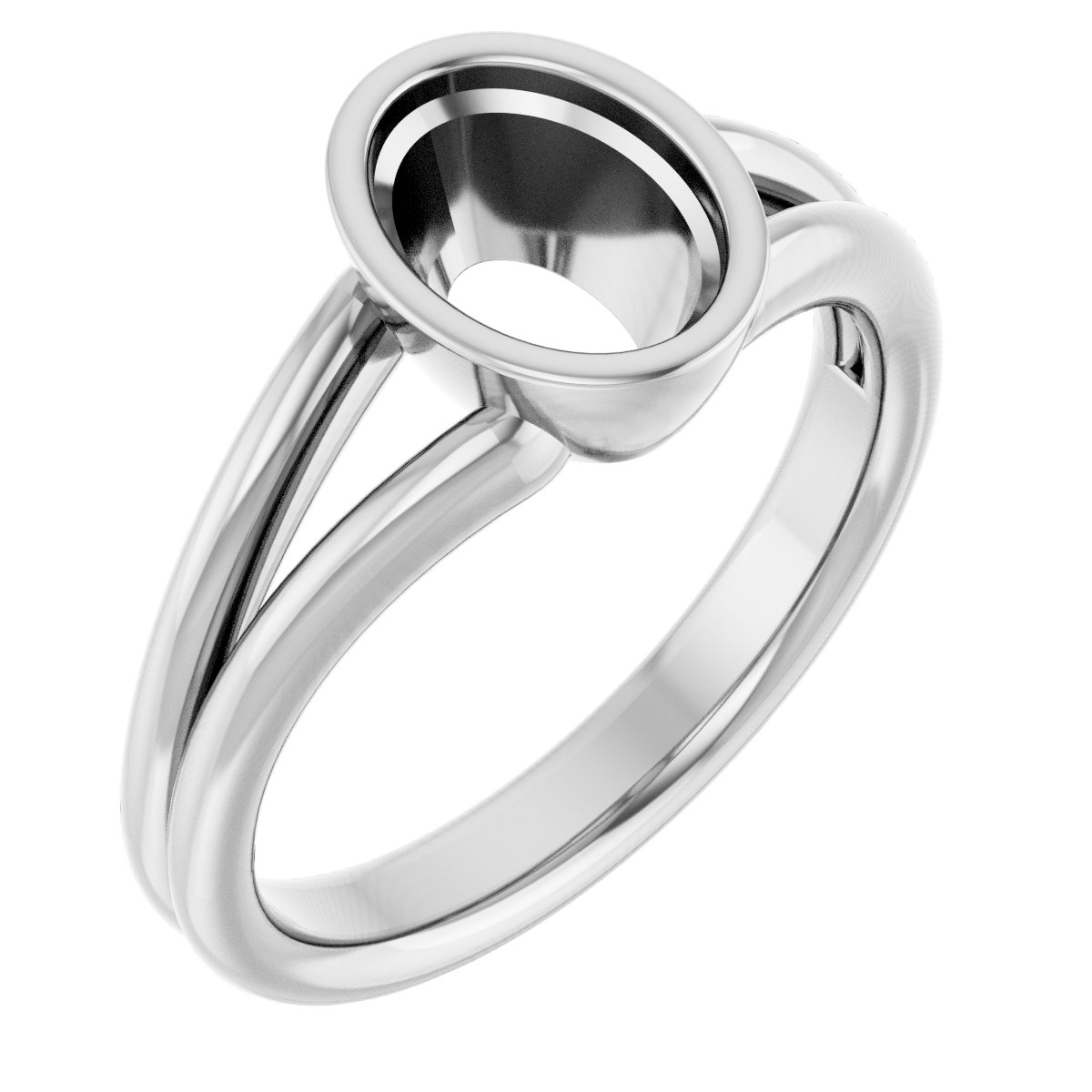 Bezel-Set Solitaire Engagement Ring