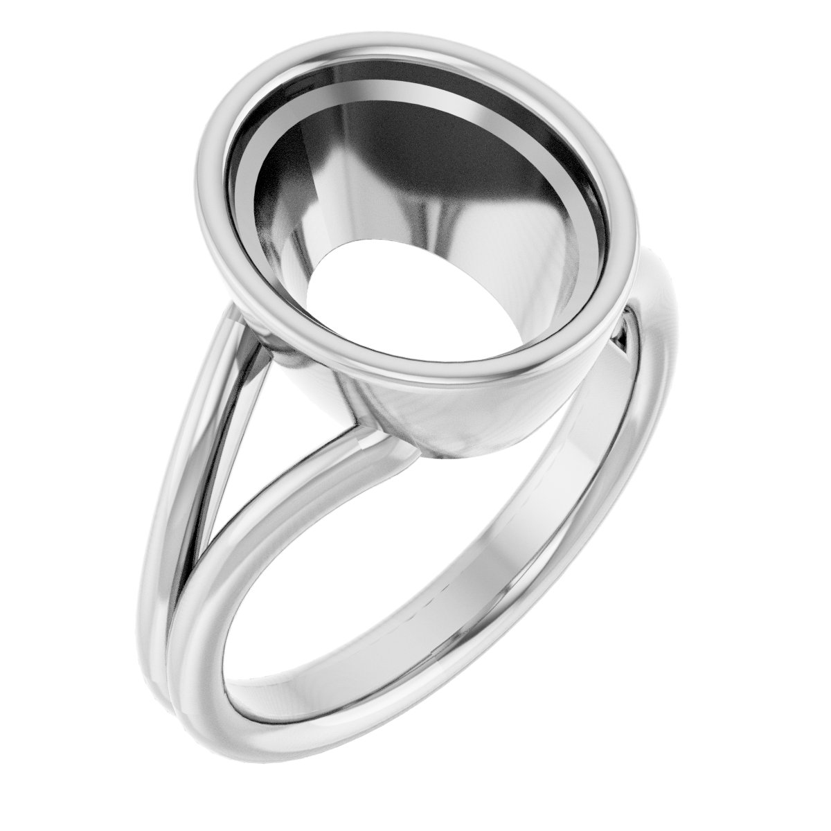 Bezel-Set Solitaire Engagement Ring