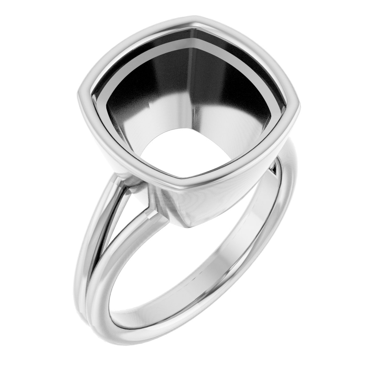 Bezel-Set Solitaire Engagement Ring