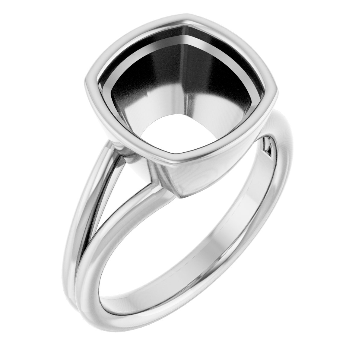 Bezel-Set Solitaire Engagement Ring