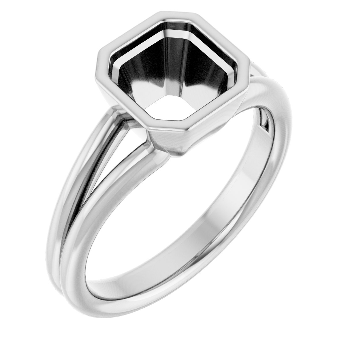 Bezel-Set Solitaire Engagement Ring