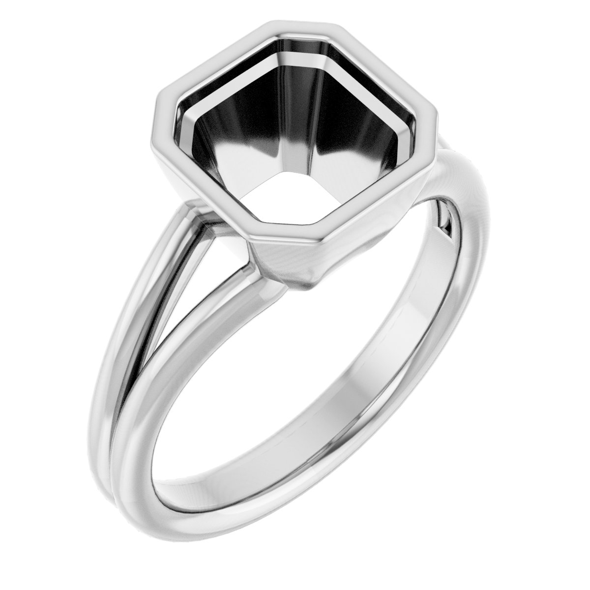 Bezel-Set Solitaire Engagement Ring
