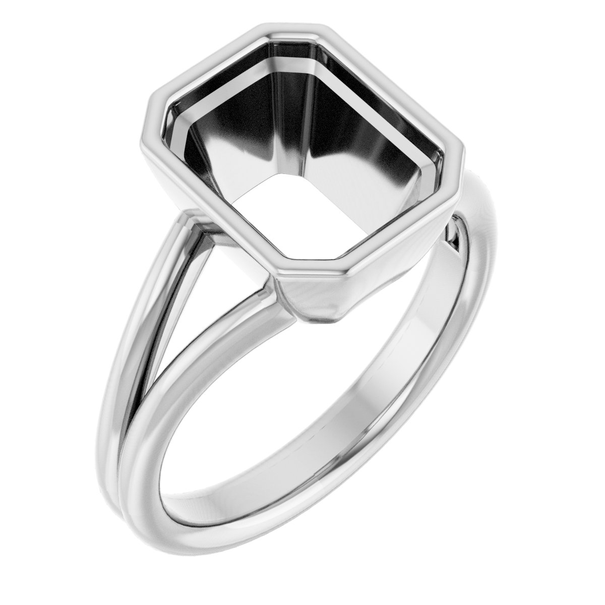 Bezel-Set Solitaire Engagement Ring