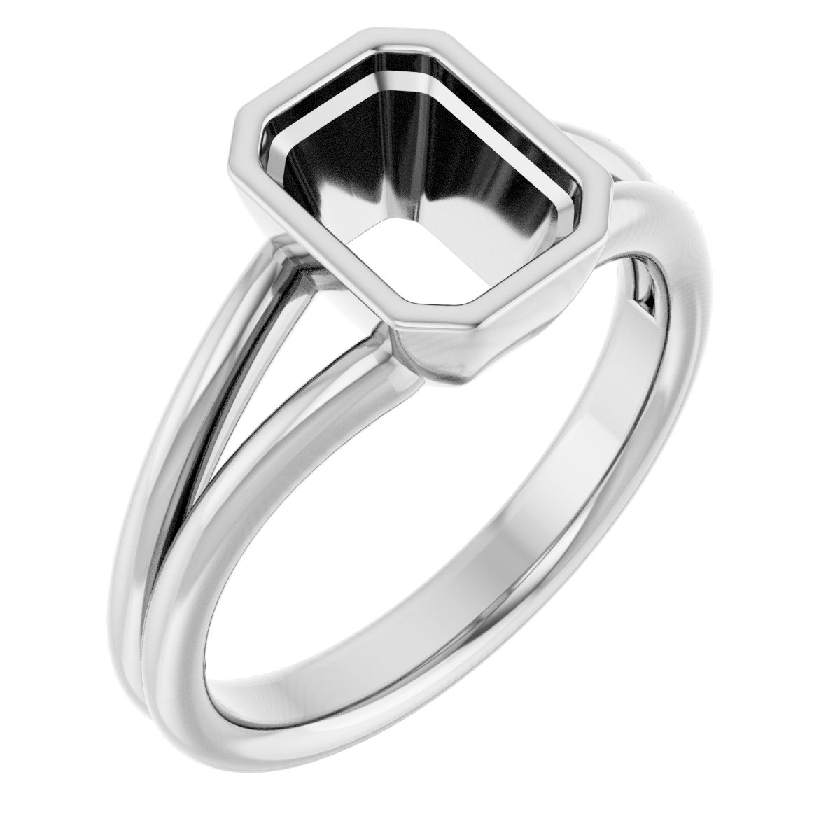 Bezel-Set Solitaire Engagement Ring