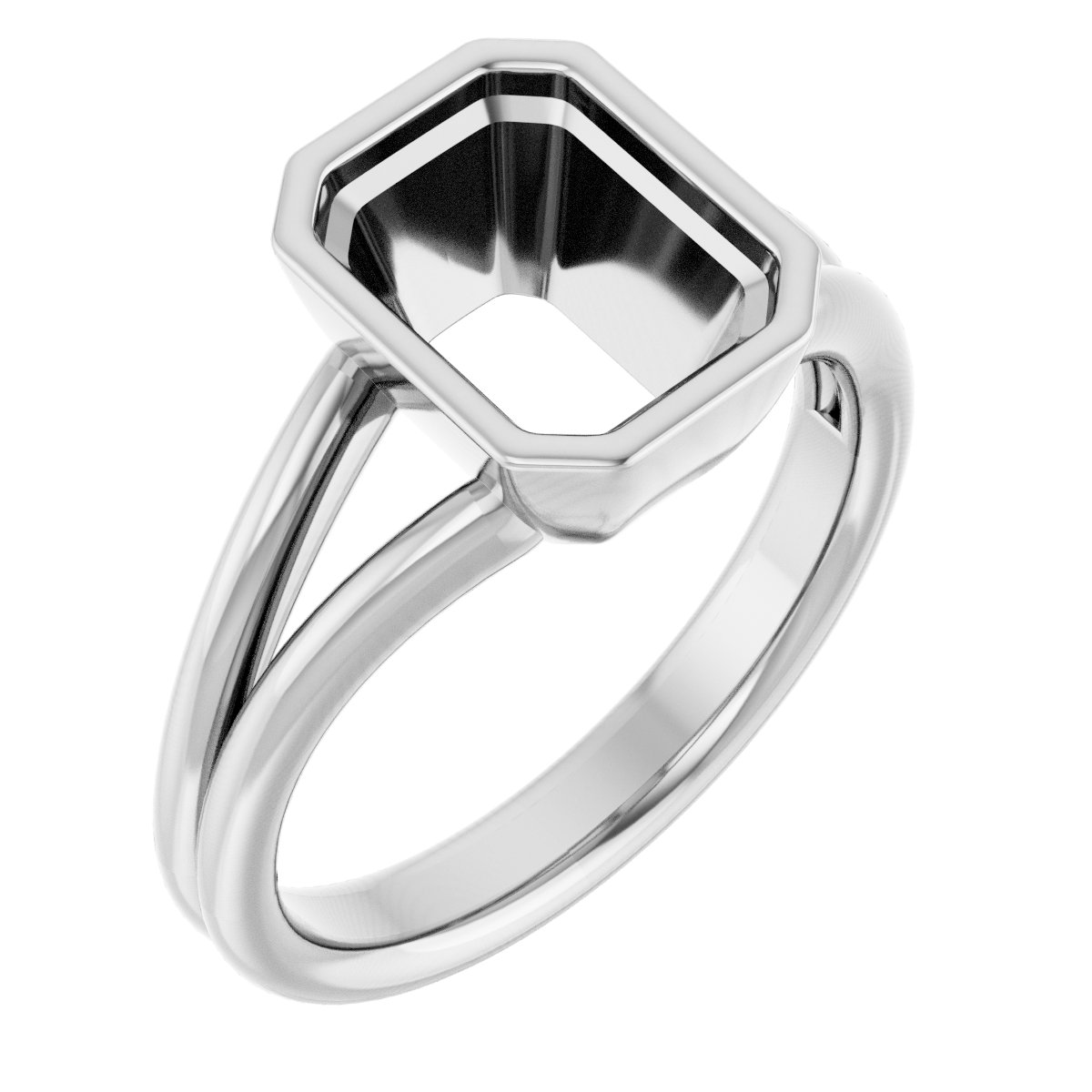 Bezel-Set Solitaire Engagement Ring
