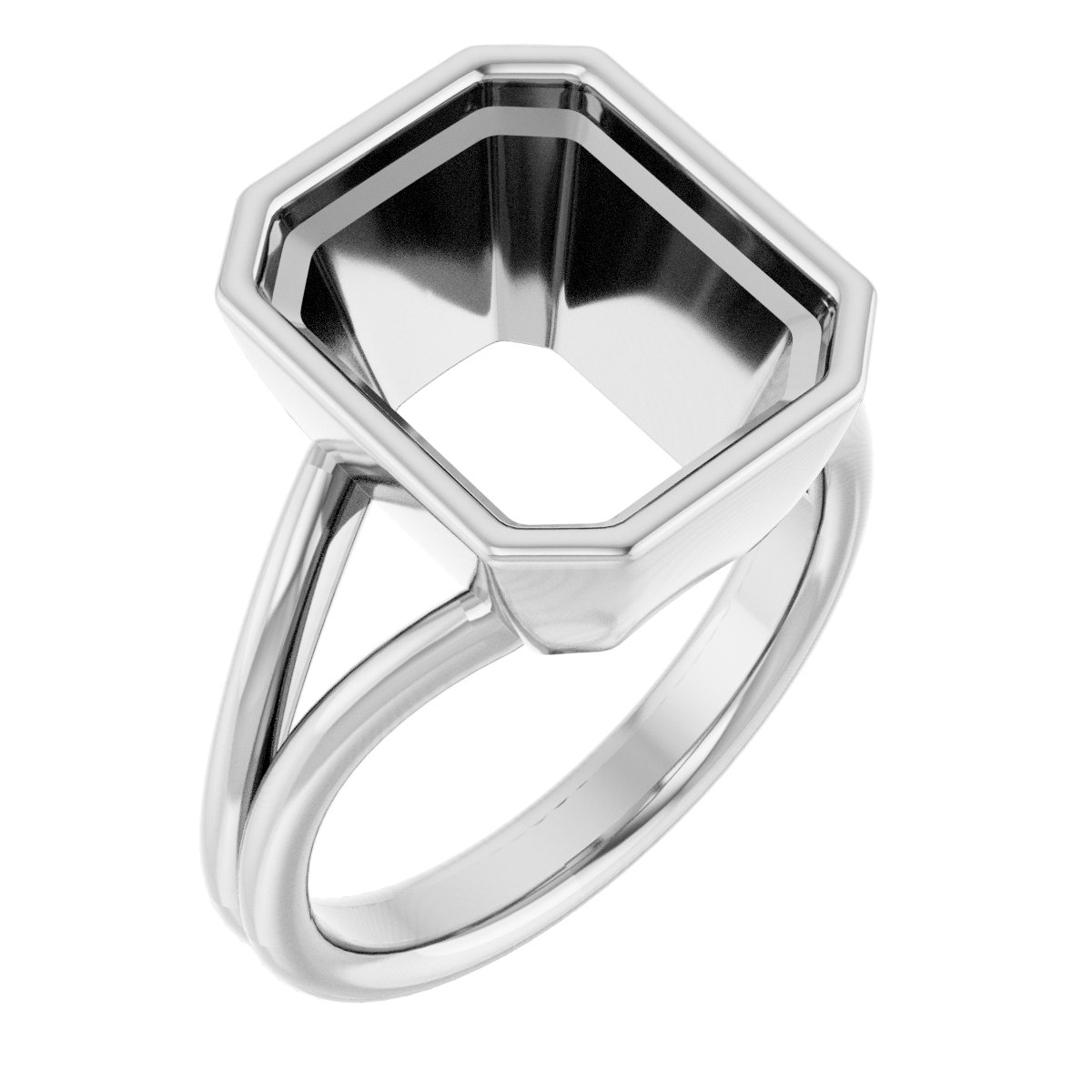 Bezel-Set Solitaire Engagement Ring