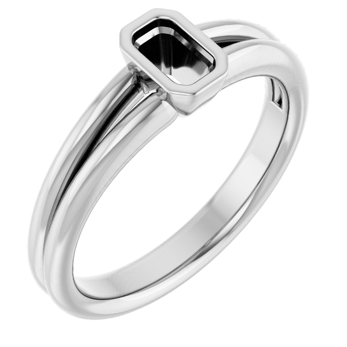 Bezel-Set Solitaire Engagement Ring